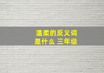 温柔的反义词是什么 三年级